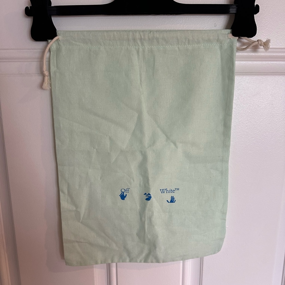 Off-White Mint Green Drawstring Bag